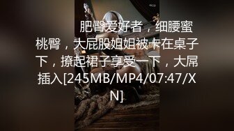 ❤️❤️ 肥臀爱好者，细腰蜜桃臀，大屁股姐姐被卡在桌子下，撩起裙子享受一下，大屌插入[245MB/MP4/07:47/XN]