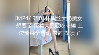 [MP4/ 950M] 黑丝大奶美女 想要了 撅着大屁屁吃肉棒 上位骑乘全自动 内射 操喷了