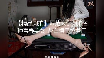 【精品厕拍】师范大学厕拍各种青春美女-灰白裙子拉着门